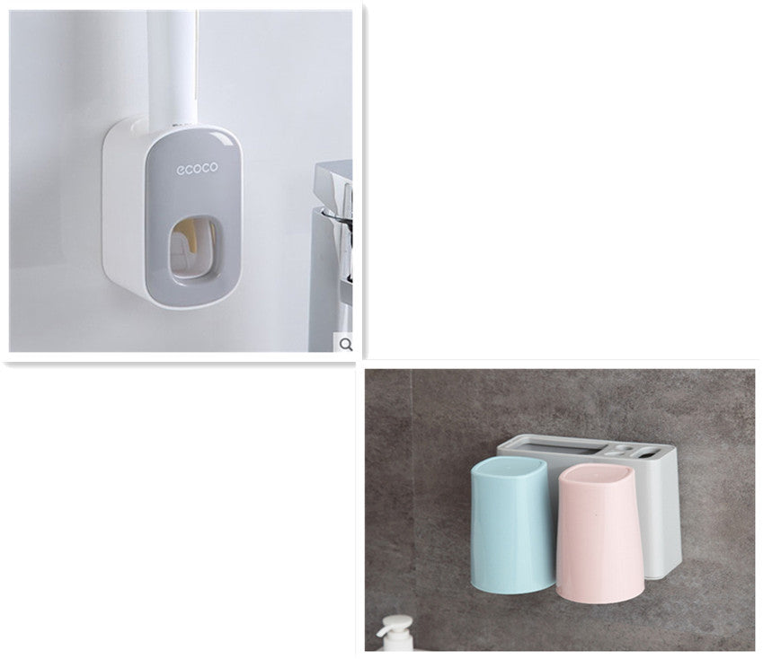 Wall Mounted Automatic Toothpaste Holder Bathroom Accessories Set Dispenser - Gadgets and more