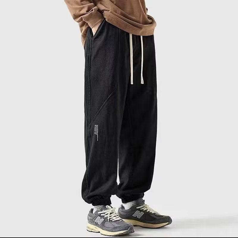 Summer Loose Casual Pants Trousers Pocket Decoration