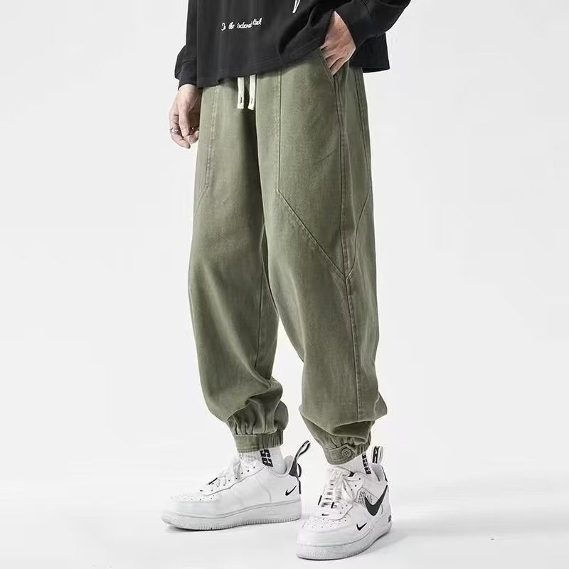 Summer Loose Casual Pants Trousers Pocket Decoration