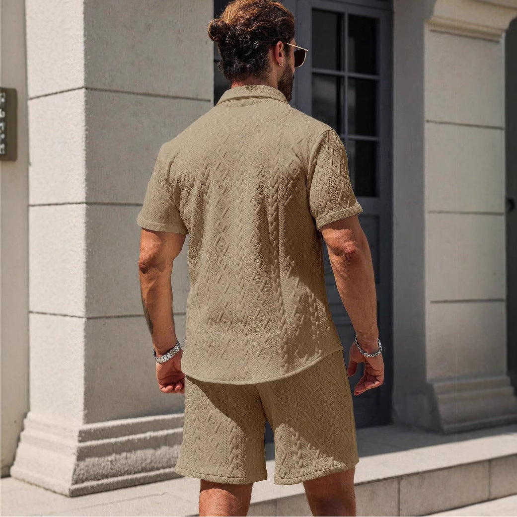 Men's Shirt Casual Loose Short Sleeves Shorts