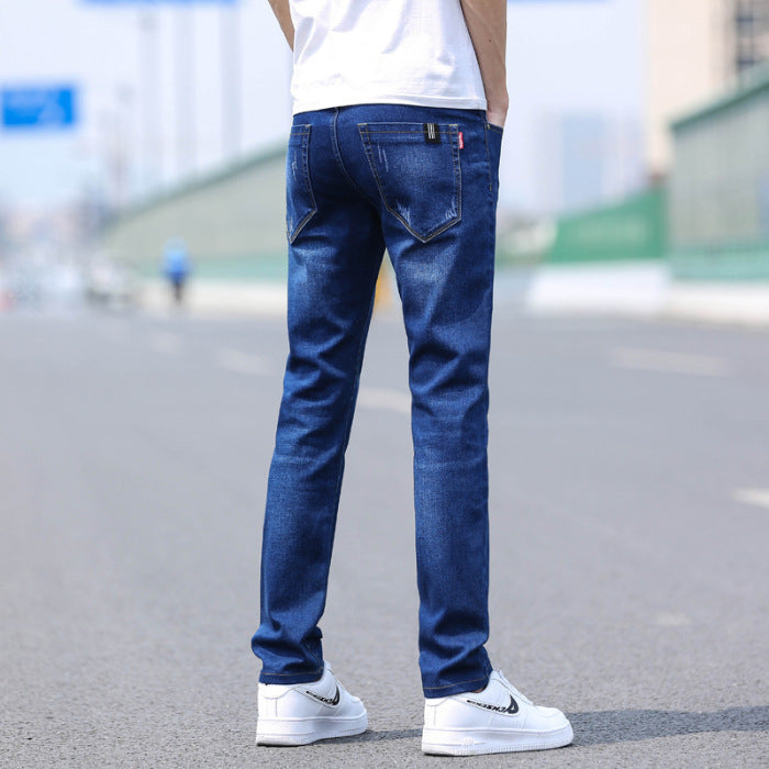 Spring And Summer Denim Trousers Men's Slim Straight Stretch - Gadgets and more
