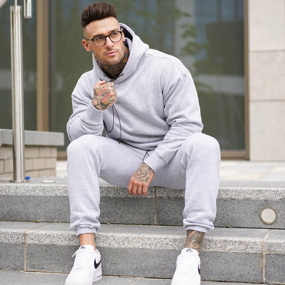 Men's autumn loose hooded sweater suit