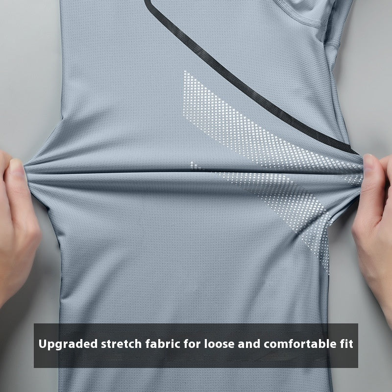 Sportswear Suit Men's Ice Silk Summer Running Short Sleeve - Gadgets and more