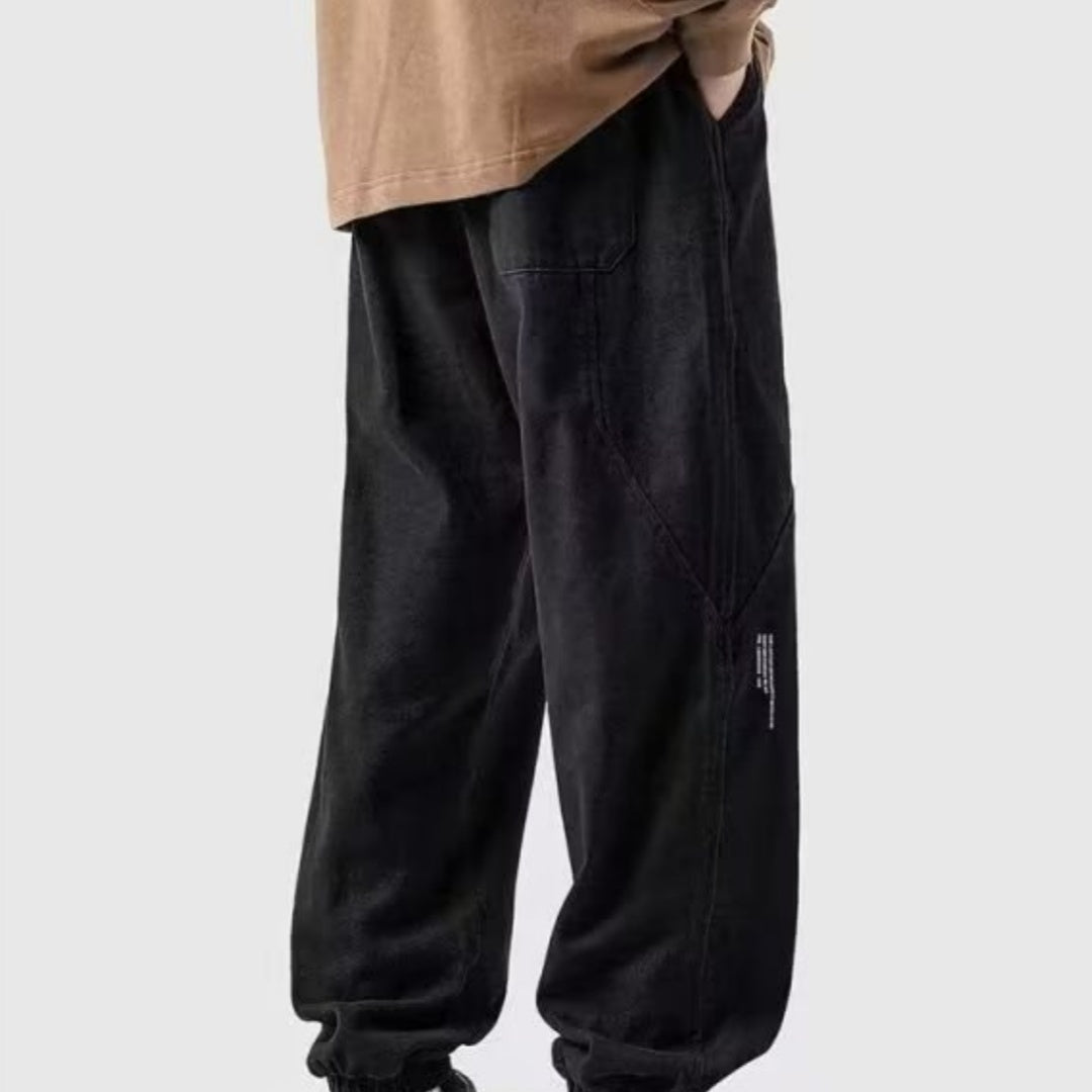 Summer Loose Casual Pants Trousers Pocket Decoration