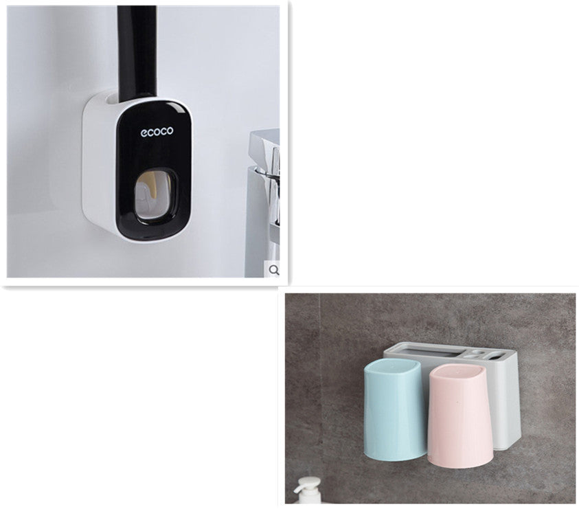 Wall Mounted Automatic Toothpaste Holder Bathroom Accessories Set Dispenser - Gadgets and more