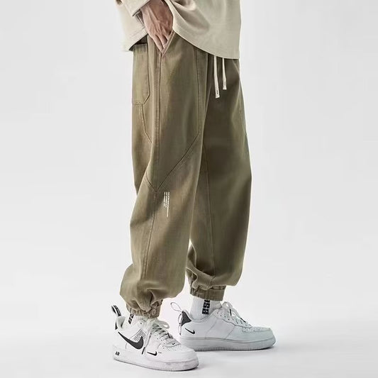Summer Loose Casual Pants Trousers Pocket Decoration