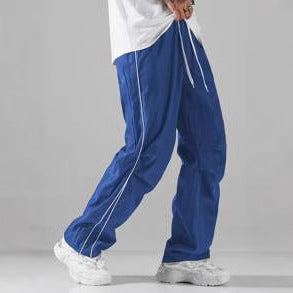 Chong Feng Striped Overalls Exercise Casual Pants Men
